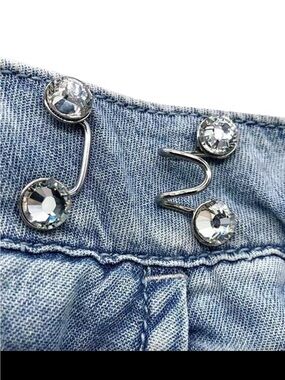 Rhinestone Jeans Button Extenders
